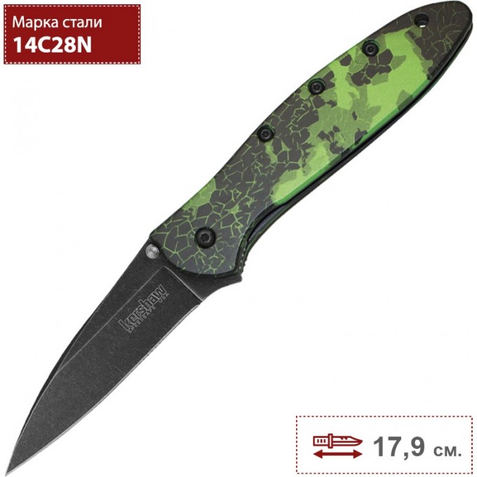 Нож KERSHAW 1660DGRN LEEK K1660DGRN Нож KERSHAW 1660DGRN LEEK K1660DGRN